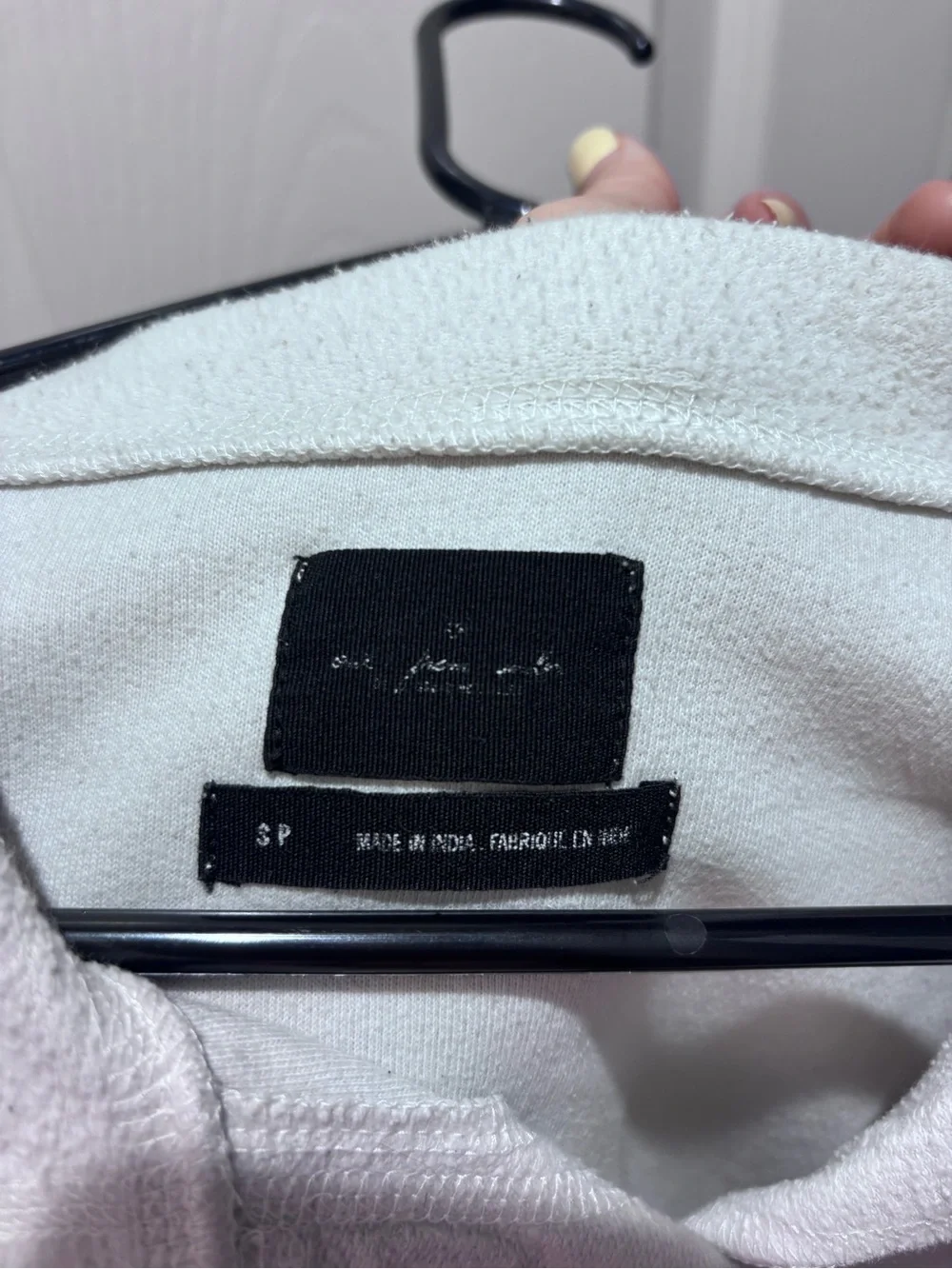 We The Free White Zip-Front Pullover Sweater